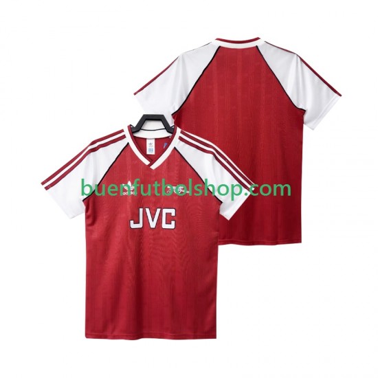 Camiseta de Fútbol Arsenal Retro 1988 1990 Primera Equipación Manga Corta Hombre