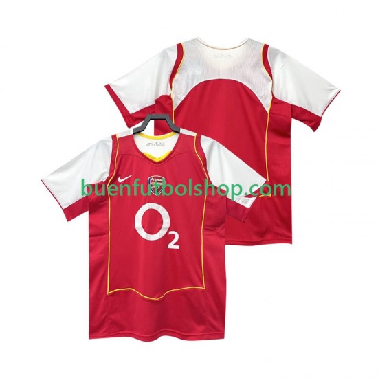 Camiseta de Fútbol Arsenal Retro 2004 2005 Primera Equipación Manga Corta Hombre
