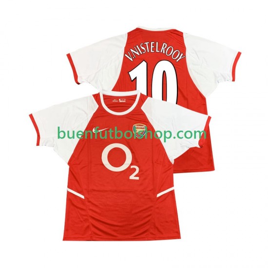 Camiseta de Fútbol Arsenal Ruud van Nistelrooy 10 Retro 2002 2003 Primera Equipación Manga Corta Hombre