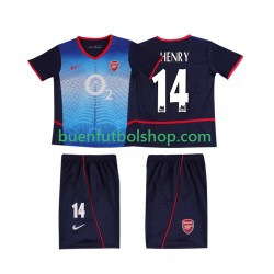 Camiseta de Fútbol Arsenal Thierry Henry 14 Retro 2002 2004 Segunda Equipación Manga Corta Niño Camiseta de Fútbol Arsenal Thierry Henry 14 Retro 2002 2004 Segunda Equipación Manga Corta Niño