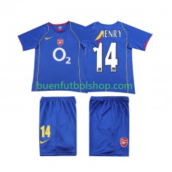 Camiseta de Fútbol Arsenal Thierry Henry 14 Retro 2004 2005 Segunda Equipación Manga Corta Niño Camiseta de Fútbol Arsenal Thierry Henry 14 Retro 2004 2005 Segunda Equipación Manga Corta Niño
