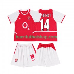 Camiseta de Fútbol Arsenal Thierry Henry 14 Retro 2002 2003 Primera Equipación Manga Corta Niño Camiseta de Fútbol Arsenal Thierry Henry 14 Retro 2002 2003 Primera Equipación Manga Corta Niño