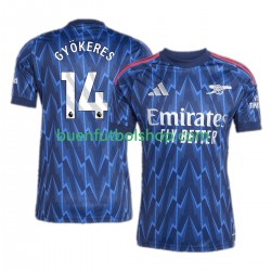 Camiseta de Fútbol Arsenal Viktor Gyokeres 14 2025-2026 Segunda Equipación Manga Corta Hombre