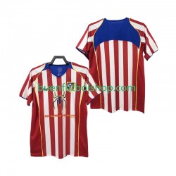 Camiseta de Fútbol Atlético Madrid Retro 2004 2005 Primera Equipación Manga Corta Hombre