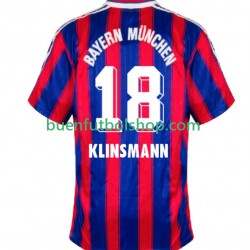 Camiseta de Fútbol Bayern de Múnich Klinsmann 18 Retro 1995 1997 Primera Equipación Manga Corta Hombre