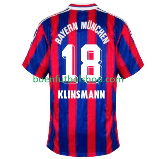 Camiseta de Fútbol Bayern de Múnich Klinsmann 18 Retro 1995 1997 Primera Equipación Manga Corta Hombre