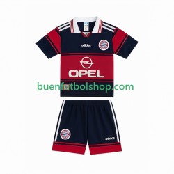 Camiseta de Fútbol Bayern de Múnich Retro 1997 1999 Primera Equipación Manga Corta Niño
