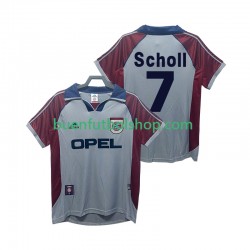 Camiseta de Fútbol Bayern de Múnich Scholl 7 Retro 1998 1999 Tercera Equipación Manga Corta Hombre
