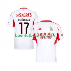 Camiseta de Fútbol Benfica Kerem Akturkoglu 17 2025-2026 Segunda Equipación Manga Corta Hombre