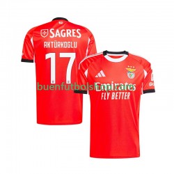 Camiseta de Fútbol Benfica Kerem Akturkoglu 17 2025-2026 Primera Equipación Manga Corta Hombre