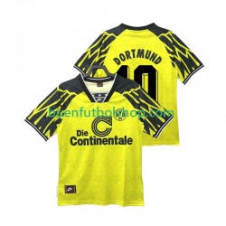 Camiseta de Fútbol Borussia Dortmund Moller 10 Retro 1994 1995 Primera Equipación Manga Corta Hombre