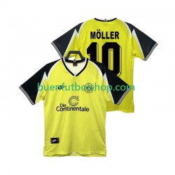 Camiseta de Fútbol Borussia Dortmund Moller 10 Retro 1995 1996 Primera Equipación Manga Corta Hombre
