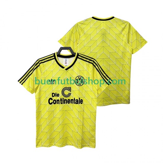 Camiseta de Fútbol Borussia Dortmund Retro 1988 1989 Primera Equipación Manga Corta Hombre Camiseta de Fútbol Borussia Dortmund Retro 1988 1989 Primera Equipación Manga Corta Hombre