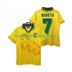 Camiseta de Fútbol Brasil BEBETO 7 Retro 1994 Primera Equipación Manga Corta Hombre Camiseta de Fútbol Brasil BEBETO 7 Retro 1994 Primera Equipación Manga Corta Hombre