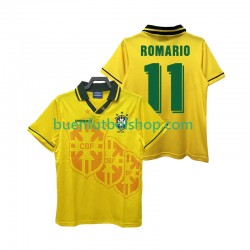 Camiseta de Fútbol Brasil ROMARIO 11 Retro 1994 Primera Equipación Manga Corta Hombre