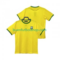 Camiseta de Fútbol Brasil Retro 1970 Primera Equipación Manga Corta Hombre