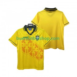 Camiseta de Fútbol Brasil Retro 1994 Primera Equipación Manga Corta Hombre