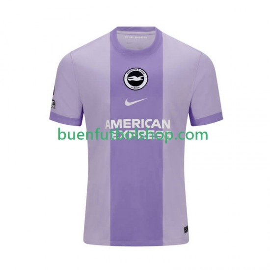 Camiseta de Fútbol Brighton Hove Albion 2025-2026 Segunda Equipación Manga Corta Hombre