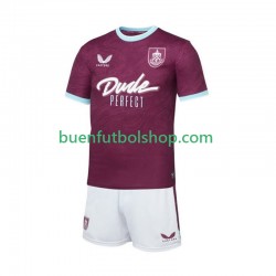Camiseta de Fútbol Burnley 2025-2026 Primera Equipación Manga Corta Niño