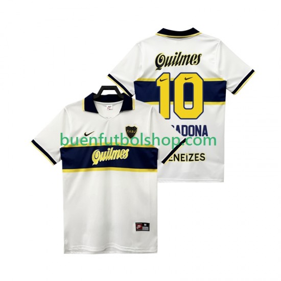 Camiseta de Fútbol CA Boca Juniors MARADONA 10 Retro 1997 1998 Segunda Equipación Manga Corta Hombre