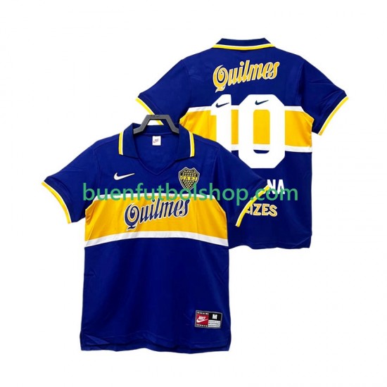 Camiseta de Fútbol CA Boca Juniors MARADONA 10 Retro 1997 1998 Primera Equipación Manga Corta Hombre