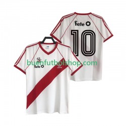 Camiseta de Fútbol CA River Plate 10 Retro 1986 Primera Equipación Manga Corta Hombre