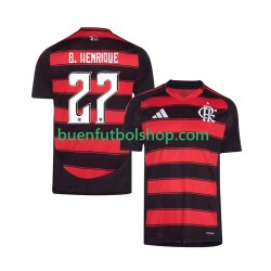 Camiseta de Fútbol CR Flamengo Bruno Henrique 27 2025-2026 Primera Equipación Manga Corta Hombre