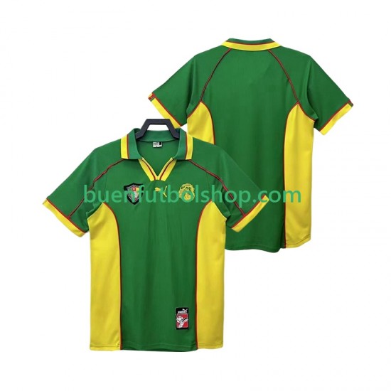 Camiseta de Fútbol Camerún Retro 1998 Primera Equipación Manga Corta Hombre