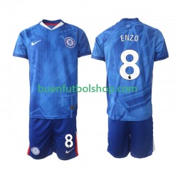 Camiseta de Fútbol Chelsea Enzo Fernandez 8 2025-2026 Primera Equipación Manga Corta Niño
