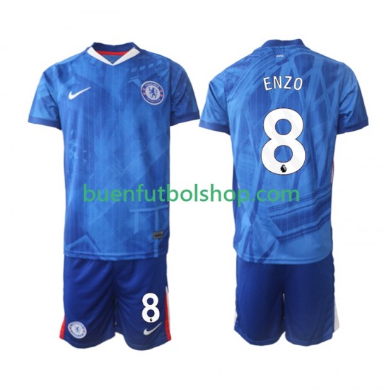 Camiseta de Fútbol Chelsea Enzo Fernandez 8 2025-2026 Primera Equipación Manga Corta Niño Camiseta de Fútbol Chelsea Enzo Fernandez 8 2025-2026 Primera Equipación Manga Corta Niño