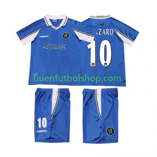 Camiseta de Fútbol Chelsea HAZARD 10 Retro 1997 1999 Primera Equipación Manga Corta Niño Camiseta de Fútbol Chelsea HAZARD 10 Retro 1997 1999 Primera Equipación Manga Corta Niño