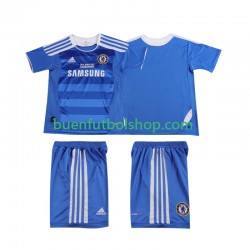 Camiseta de Fútbol Chelsea Retro 2011 2012 Primera Equipación Manga Corta Niño