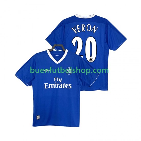 Camiseta de Fútbol Chelsea VERON 20 Retro 2003 2005 Primera Equipación Manga Corta Hombre Camiseta de Fútbol Chelsea VERON 20 Retro 2003 2005 Primera Equipación Manga Corta Hombre
