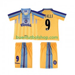 Camiseta de Fútbol Chelsea VIALLI 9 Retro 1995 1997 Segunda Equipación Manga Corta Niño