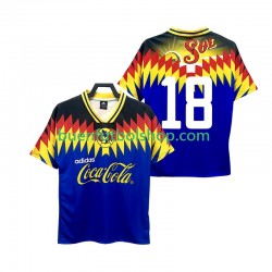 Camiseta de Fútbol Club América 18 Retro 1995 Segunda Equipación Manga Corta Hombre Camiseta de Fútbol Club América 18 Retro 1995 Segunda Equipación Manga Corta Hombre