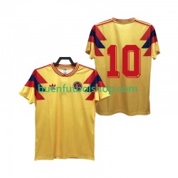 Camiseta de Fútbol Colombia 10 Retro 1990 Primera Equipación Manga Corta Hombre