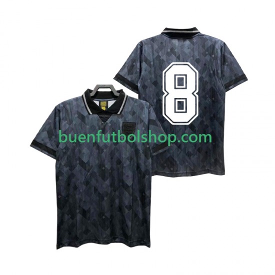 Camiseta de Fútbol Inglaterra 8 Retro 1990 Segunda Equipación Manga Corta Hombre
