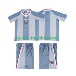 Camiseta de Fútbol Inglaterra Retro 1996 Segunda Equipación Manga Corta Niño