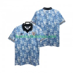 Camiseta de Fútbol Inglaterra Retro 1990 Tercera Equipación Manga Corta Hombre