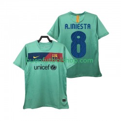 Camiseta de Fútbol FC Barcelona A INIESTA 8 Retro 2010 2011 Segunda Equipación Manga Corta Hombre