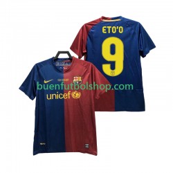 Camiseta de Fútbol FC Barcelona ETO O 9 Retro Champions League 2008 2009 Primera Equipación Manga Corta Hombre