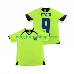 Camiseta de Fútbol FC Barcelona ETOO 9 Retro 2005 2006 Segunda Equipación Manga Corta Hombre
