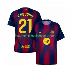 Camiseta de Fútbol FC Barcelona Frenkie de Jong 21 2025-2026 Primera Equipación Manga Corta Hombre