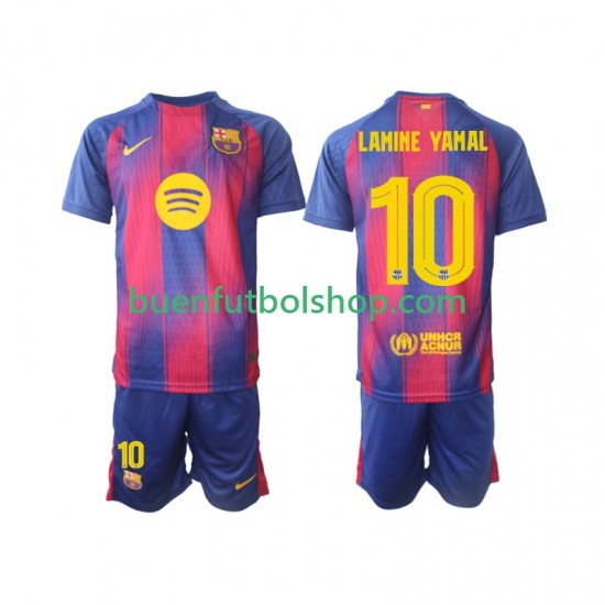 Camiseta de Fútbol FC Barcelona Lamine Yamal 10 Champions League 2025-2026 Primera Equipación Manga Corta Niño