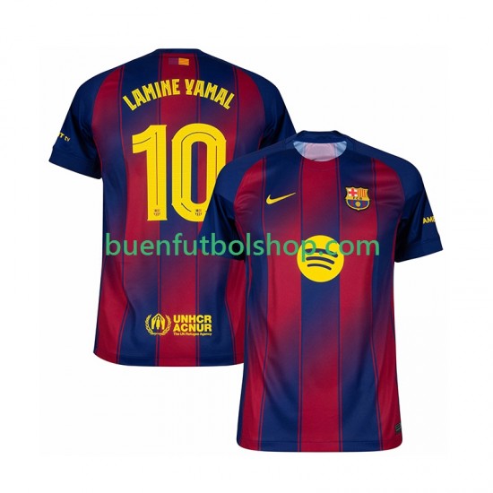 Camiseta de Fútbol FC Barcelona Lamine Yamal 10 Champions League 2025-2026 Primera Equipación Manga Corta Hombre