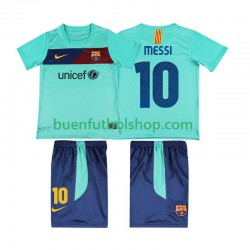 Camiseta de Fútbol FC Barcelona Lionel Messi 10 Retro 2010 2011 Segunda Equipación Manga Corta Niño