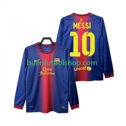 Camiseta de Fútbol FC Barcelona Lionel Messi 10 Retro 2012 2013 Primera Equipación Manga Larga Hombre