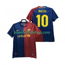 Camiseta de Fútbol FC Barcelona Lionel Messi 10 Retro Champions League 2008 2009 Primera Equipación Manga Corta Hombre