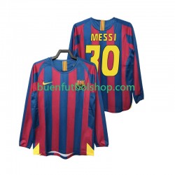 Camiseta de Fútbol FC Barcelona Lionel Messi 30 Retro 2005 2006 Primera Equipación Manga Larga Hombre