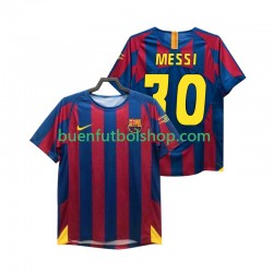 Camiseta de Fútbol FC Barcelona Lionel Messi 30 Retro Champions League 2005 2006 Primera Equipación Manga Corta Hombre